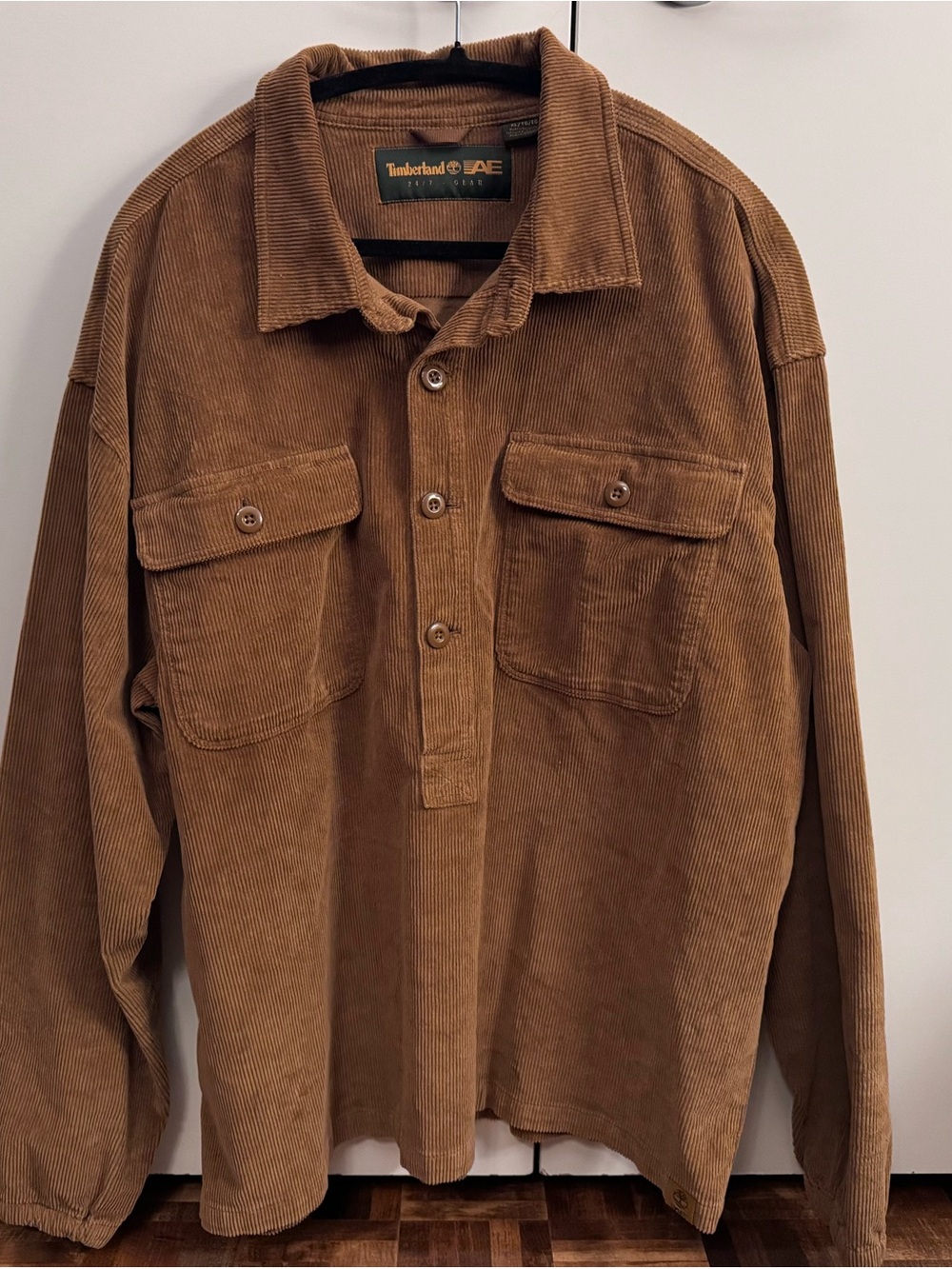 Timberland PRO Brown Corduroy Long-Sleeve Work Shirt Pullover